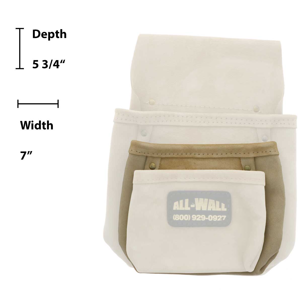 3 Pocket Drywall Screw & Nail Pouch